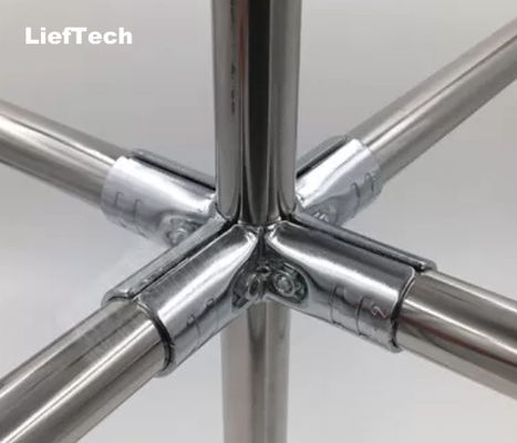 โครงสร้างเรียบง่าย โครม Plated Pipe Connectors Steel Tubing Fittings สําหรับท่อ 28 มิลลิเมตร