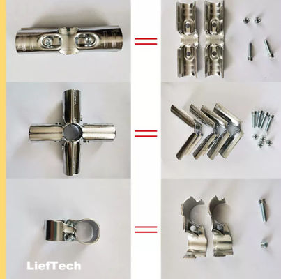 โครงสร้างเรียบง่าย โครม Plated Pipe Connectors Steel Tubing Fittings สําหรับท่อ 28 มิลลิเมตร