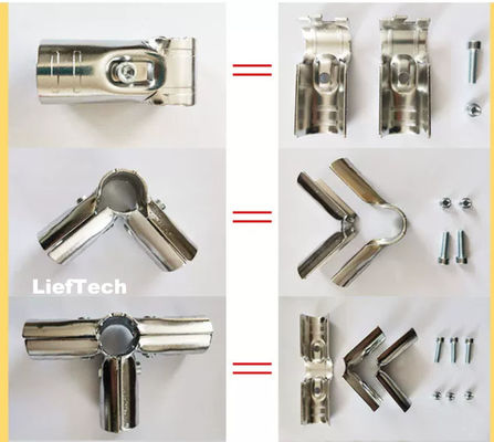 T Shape Vertical Chrome Tubing And Fittings Joint Connector การเชื่อมต่อต่อกัน