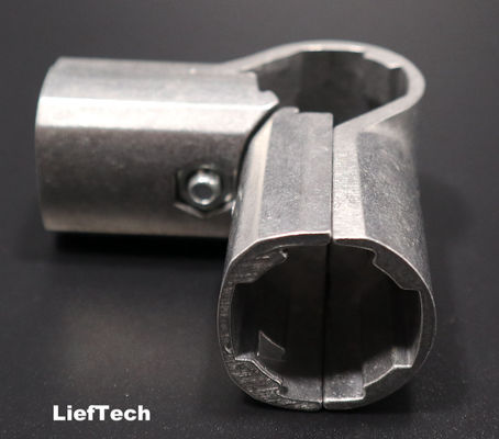 4 Way Aluminium Pipe Connectors ขนาดมาตรฐาน 90 องศา