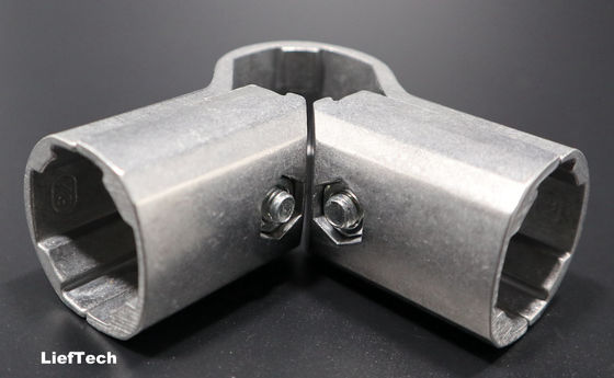 4 Way Aluminium Pipe Connectors ขนาดมาตรฐาน 90 องศา